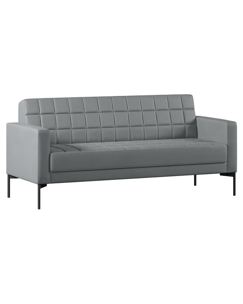 Диван с подлокотниками трехместный Shoko экокожа серая