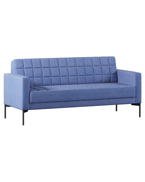 Диван с подлокотниками трехместный Shoko рогожка синяя