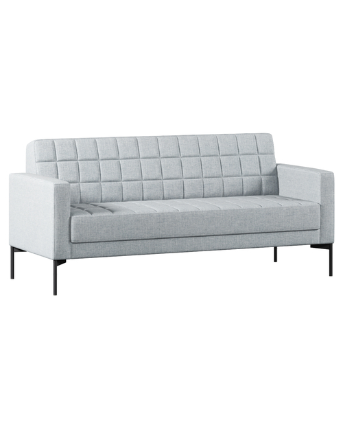 Диван с подлокотниками трехместный Shoko рогожка серая