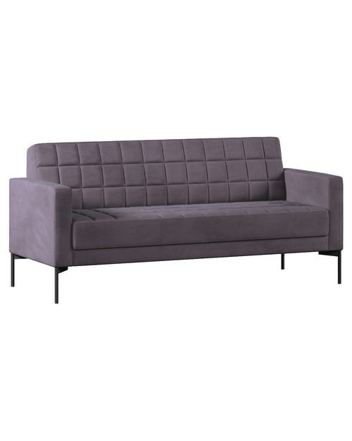 Диван с подлокотниками трехместный Shoko велюр Графитовый