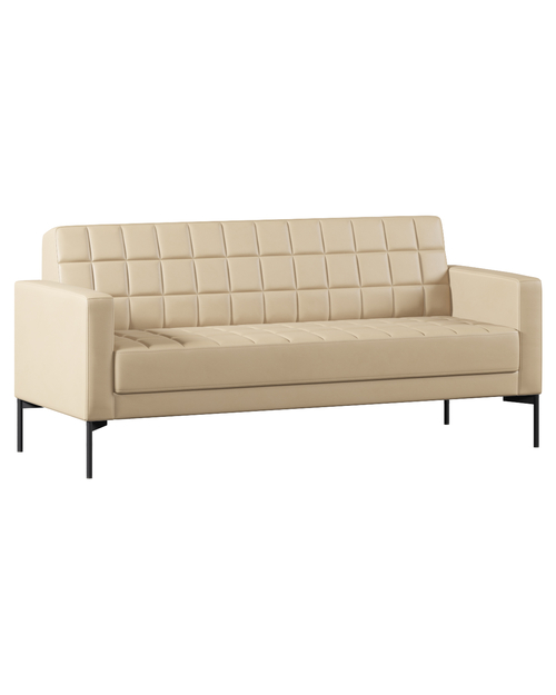 Диван с подлокотниками трехместный Shoko экокожа бежевая