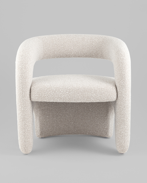 Дизайнерское кресло лаунж Bones жемчужный