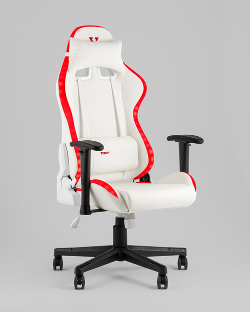 Кресло спортивное с подсветкой TopChairs GMM-080 белый на черной базе