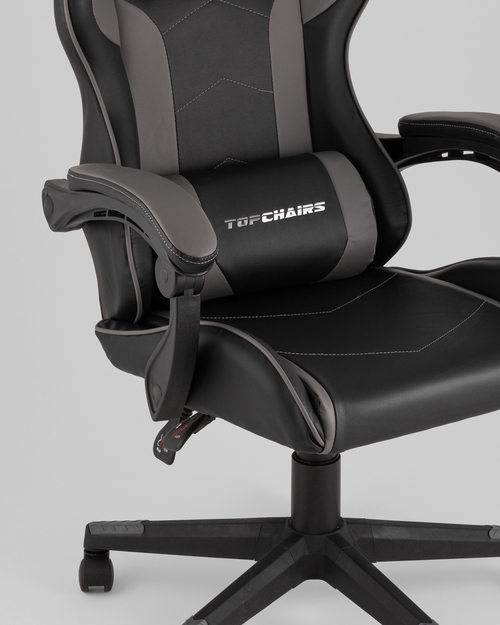 Кресло спортивное TopChairs Shadow черно-серый