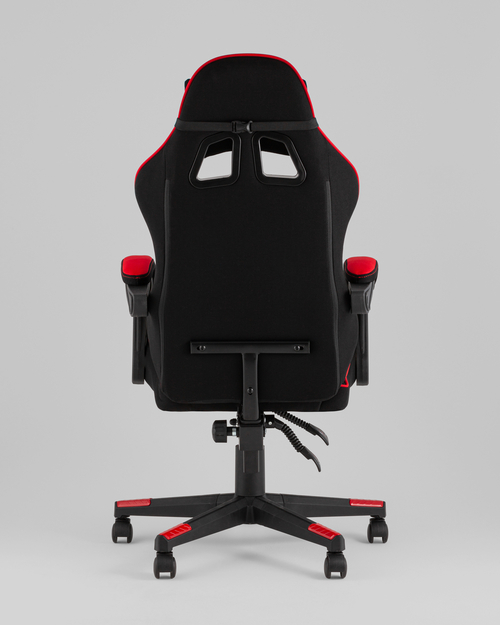 Кресло спортивное TopChairs Shadow ткань черно-красный