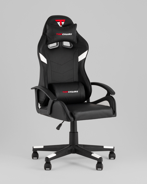 Кресло спортивное TopChairs Warden черно-белый