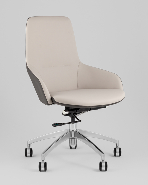 Кресло офисное TopChairs Soulo бежевый, серый