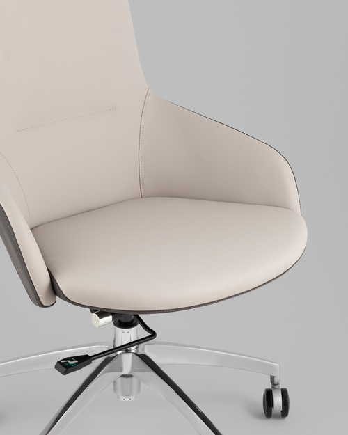 Кресло офисное TopChairs Soulo бежевый, серый