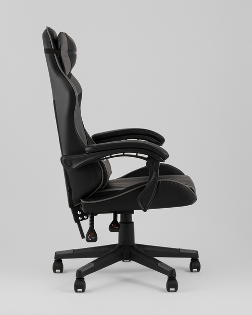 Кресло спортивное TopChairs Commander черно-серый