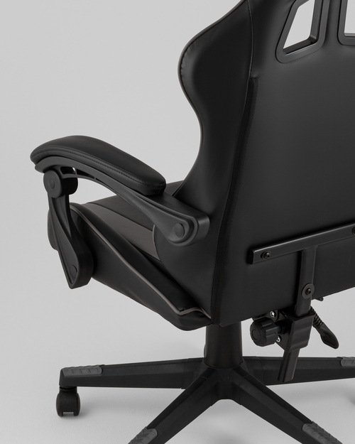 Кресло спортивное TopChairs Commander черно-серый