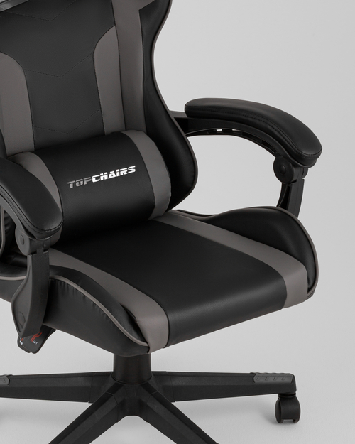 Кресло спортивное TopChairs Commander черно-серый