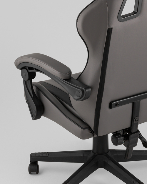 Кресло спортивное TopChairs Commander серо-черный