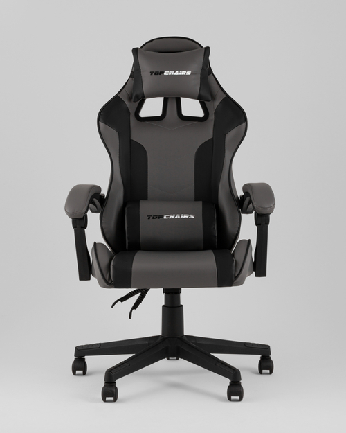 Кресло спортивное TopChairs Commander серо-черный