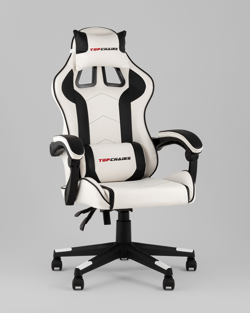 Кресло спортивное TopChairs Shadow бело-черный