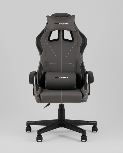 Кресло спортивное TopChairs Wyvern серо-черный