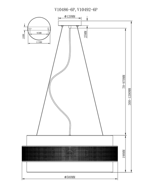 Люстра подвесная Moderli V10486-6P Gela