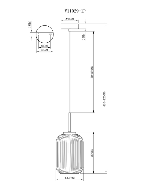 Светильник подвесной Moderli V11029-1P Ivory