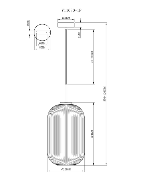 Светильник подвесной Moderli V11030-1P Ivory