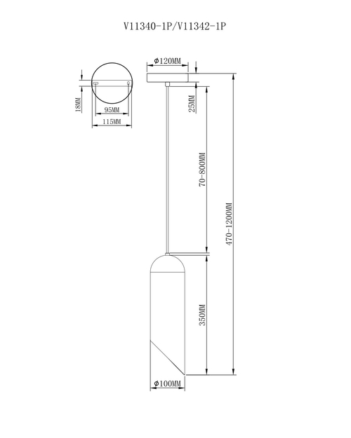 Светильник подвесной Moderli V11342-1P Tube
