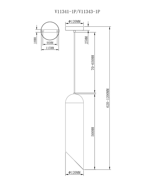 Светильник подвесной Moderli V11343-1P Tube