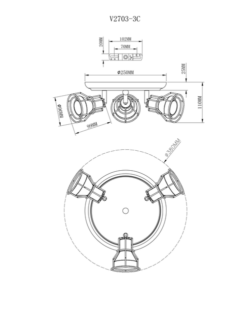 Спот Moderli V2703-3C Source