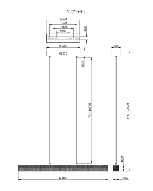 Подвесной светильник Moderli V2720-PL Elena