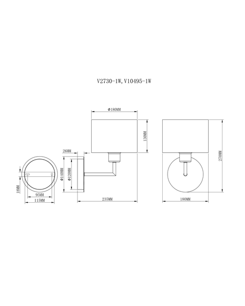 Бра Moderli V10495-1W Room