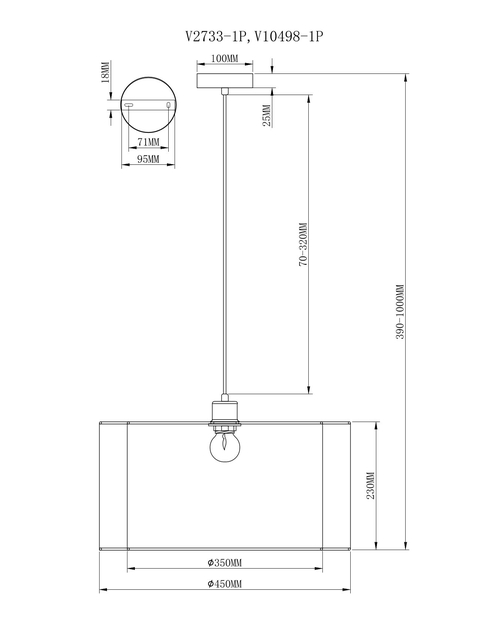 Светильник подвесной Moderli V10498-1P Room