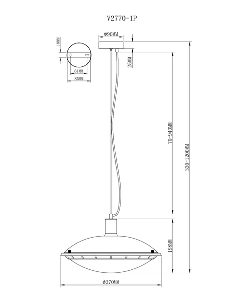 Подвесной светильник Moderli V2770-1P Flow