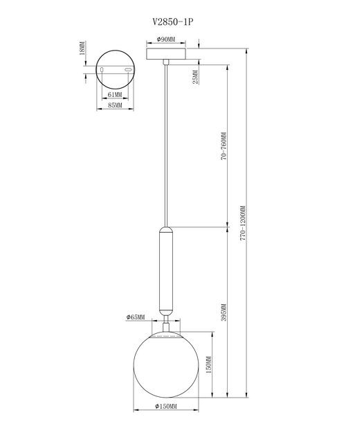 Подвесной светильник Moderli V2850-1P Host
