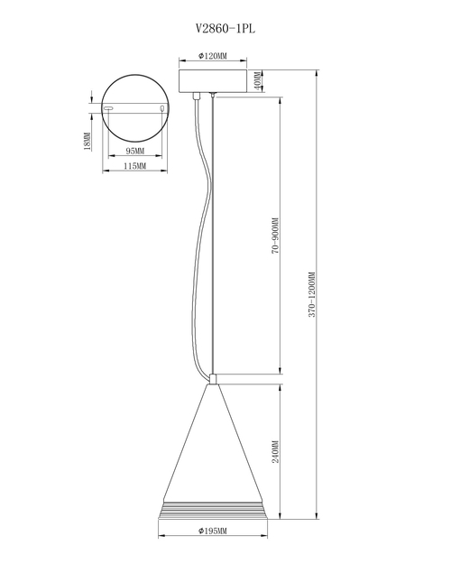 Подвесной светильник Moderli V2860-1PL Libre