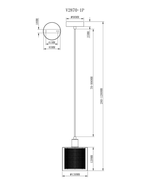 Подвесной светильник Moderli V2870-1P Brizzi