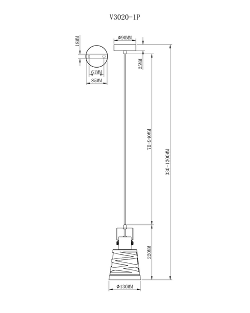 Подвесной светильник Moderli V3020-1P Ekaterina