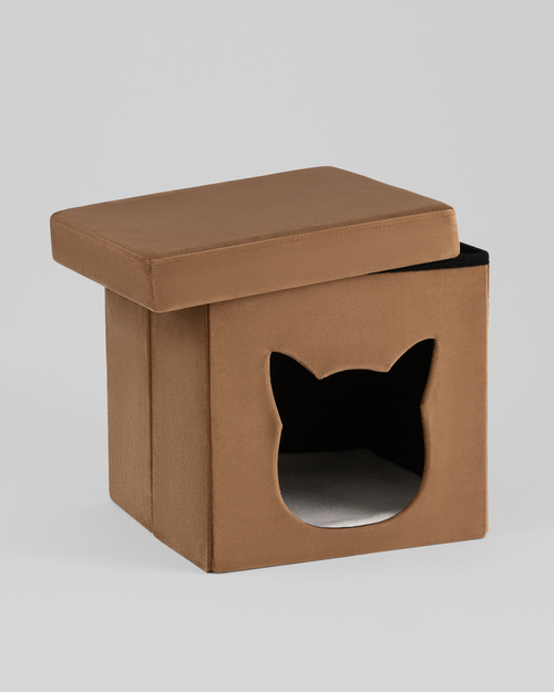 Пуф складной с ящиком Store Pet коричневый