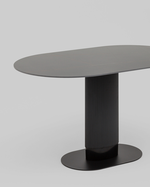 Стол обеденный Mystery 130х80 см чёрный керамика