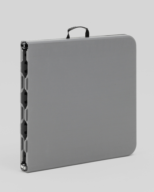 Стол-чемодан складной 122*61*74 см с регулировкой высоты серый