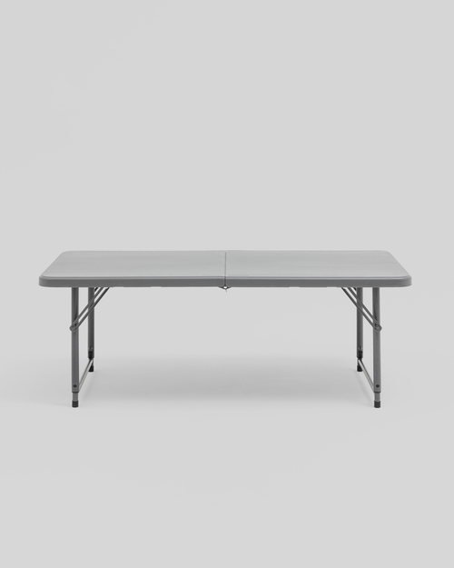 Стол-чемодан складной 122*61*74 см с регулировкой высоты серый