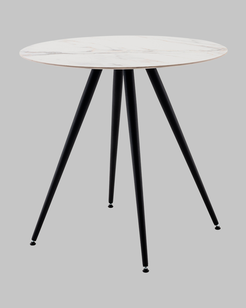 Стол Ники круглый столешница керамика Ice Jade 800