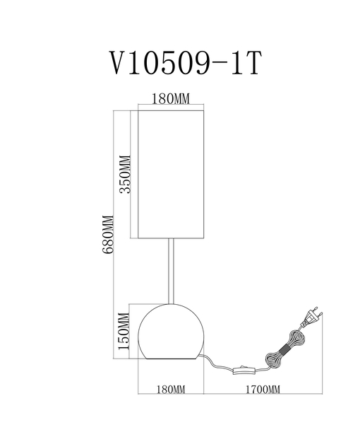 Лампа настольная Moderli V11589-1T Flint