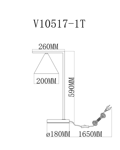 Лампа настольная Moderli V11595-1T Omaha