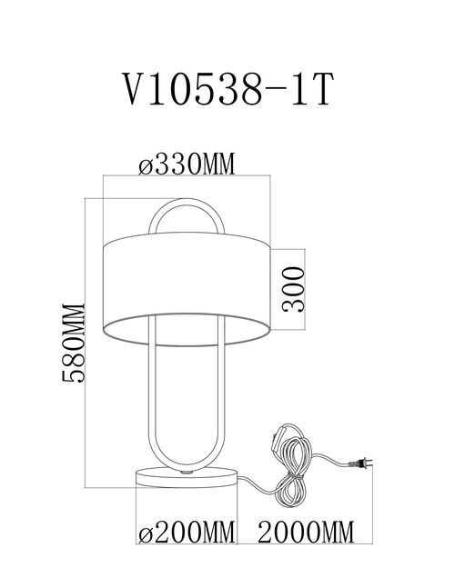 Лампа настольная Moderli V11599-1T Palma