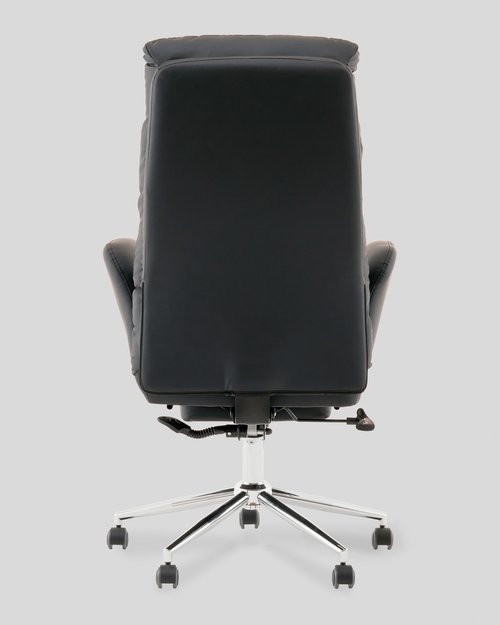 Кресло руководителя TopChairs Solid с оттоманкой черный