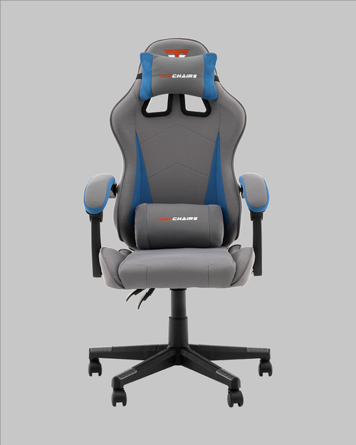 Кресло спортивное TopChairs Phantom серо-голубой
