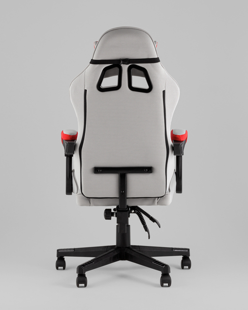 Кресло спортивное TopChairs Phantom ткань серо-красный