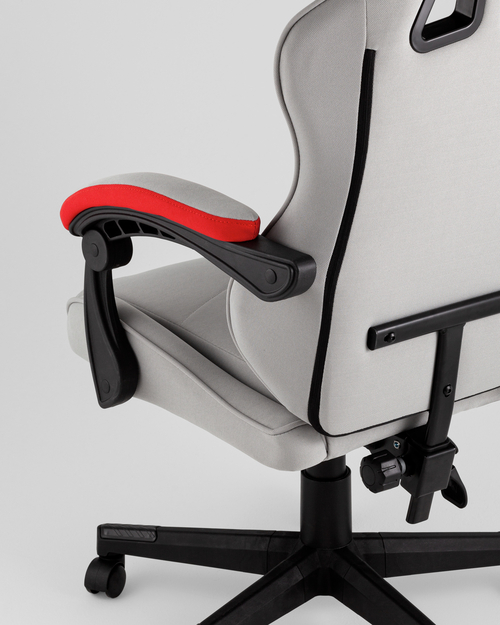 Кресло спортивное TopChairs Phantom ткань серо-красный