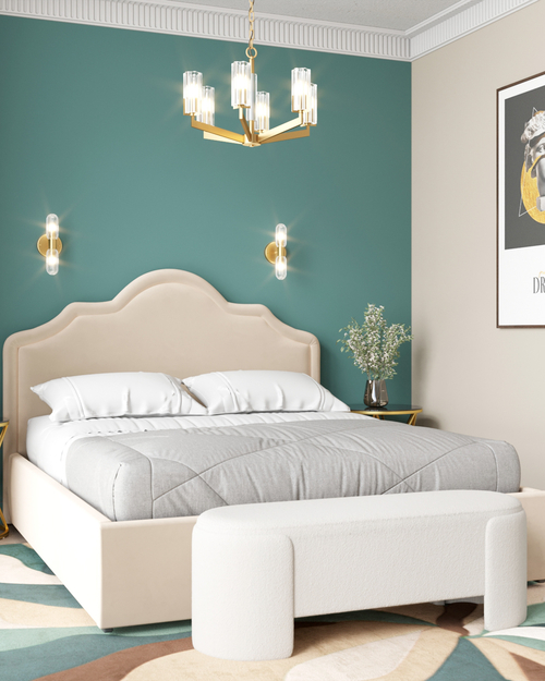 Банкетка Taks букле белый