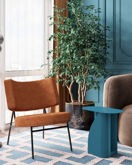 Журнальный столик Yvaine металл синий