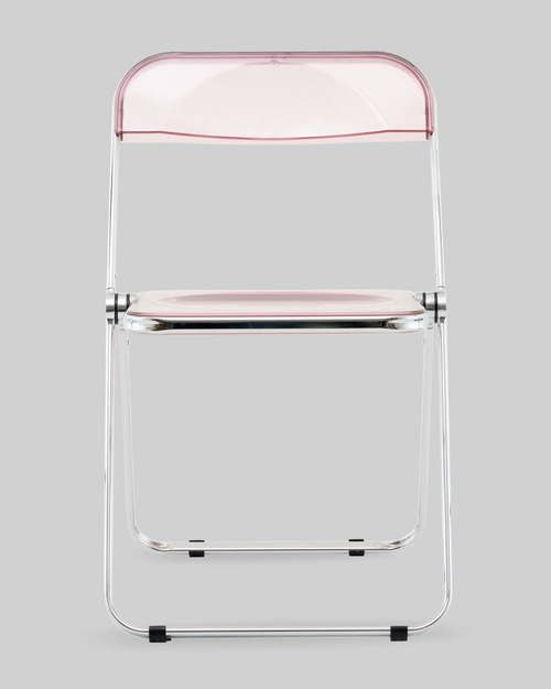 Стул Fold Pink складной розовый прозрачный пластиковый