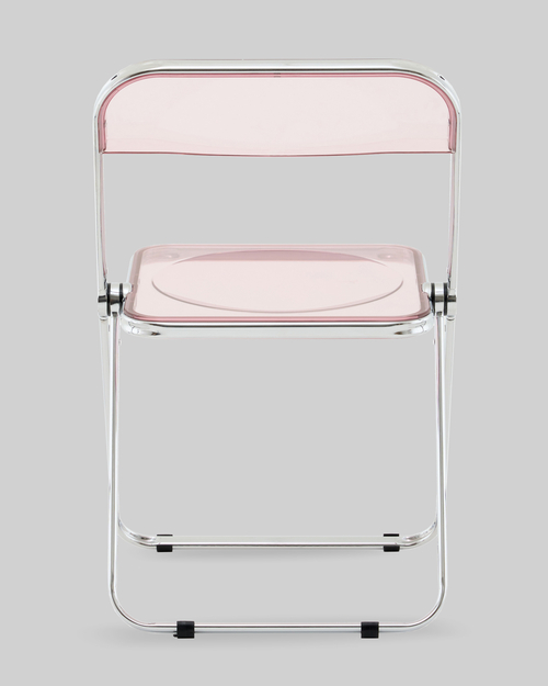 Стул Fold Pink складной розовый прозрачный пластиковый