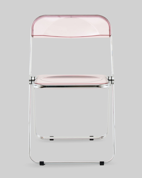 Стул Fold Pink складной розовый прозрачный пластиковый